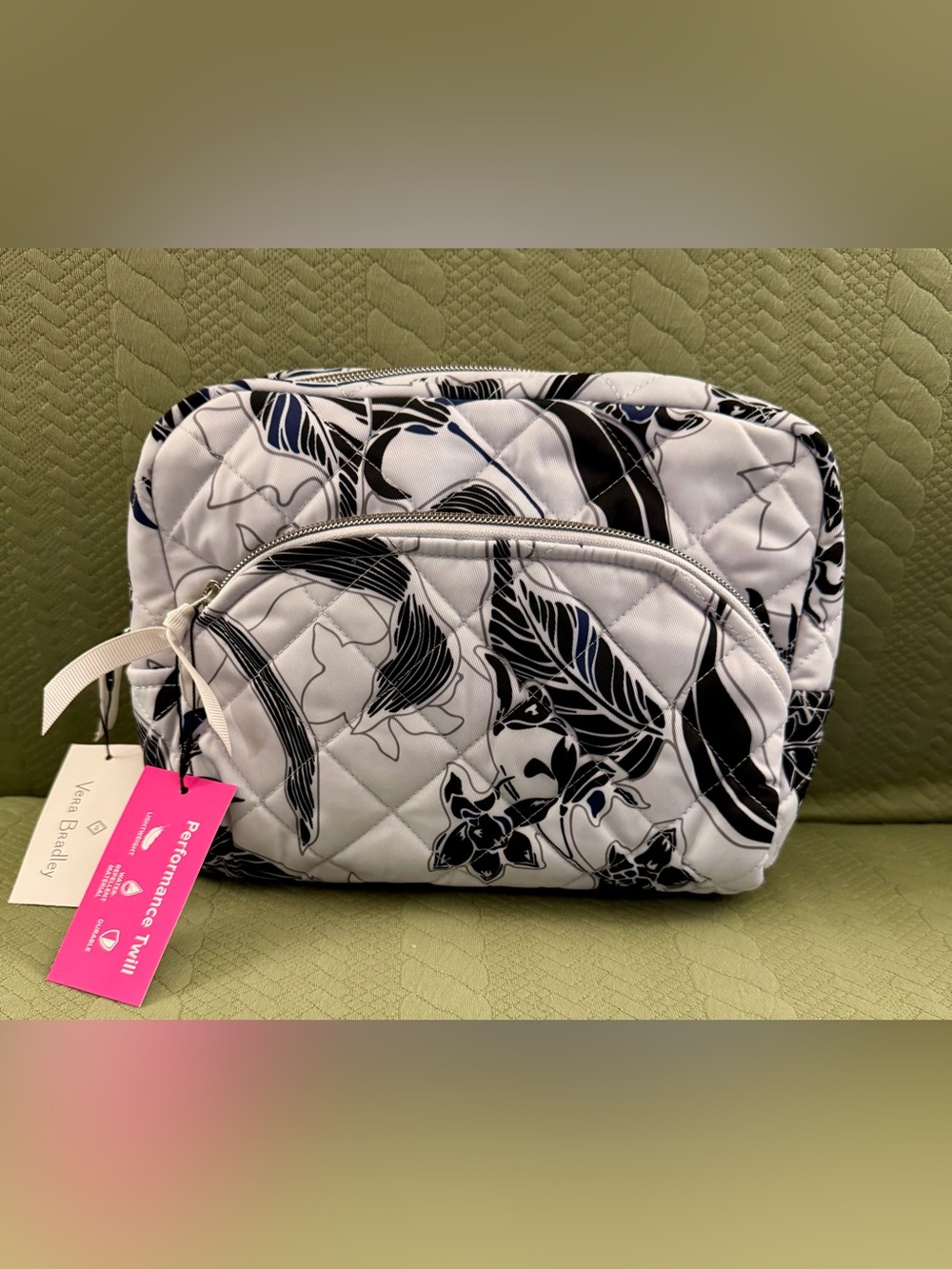 Vera Bradley Large Cosmetic Case Twilight Garden NWT